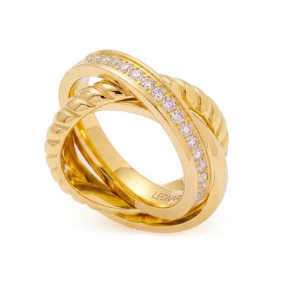 Leonardo Schmuck Ring für Damen Vera Goldfarben mit Zirkonia 02712