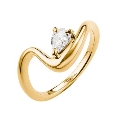 Thomas Sabo Schmuck Damenring Goldfarben mit Zirkonia TR2543-M01-14