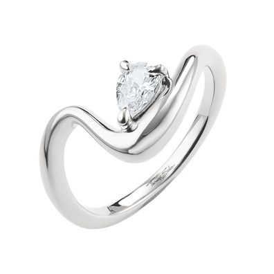 Thomas Sabo Schmuck Damenring Silber mit Zirkonia Tropfenform TR2543-051-14