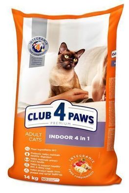 CLUB 4 PAWS KATZE 14 kg INDOOR 4in1 mit Huhn