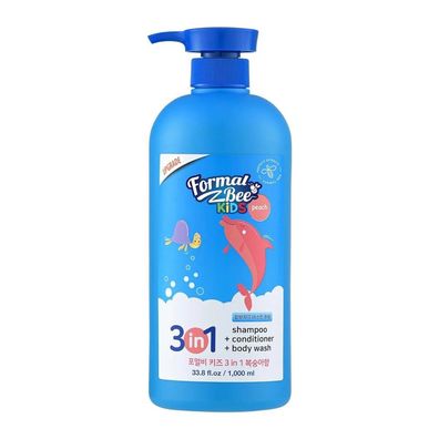 Formal Bee, 3in1 Peach, Haarshampoo, Conditioner und Duschgel 3-in-1, 1000 ml