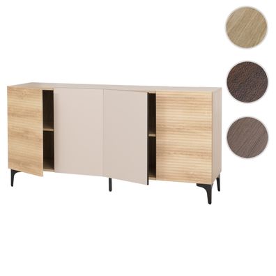 Sideboard HWC-Q84, Schrank Kommode, Türen 3D-Struktur Staufächer MDF Melamin