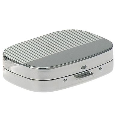 Taschenascher 6.5x5 cm verchromt Silber Aschenbecher für unterwegs Reise Ascher