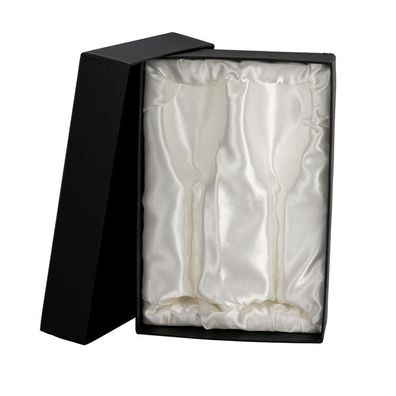 Geschenkbox für 2 Sektgläser Satinverkleidung innen Schachtel Geschenkverpackung