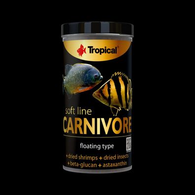 Tropical soft line Carnivore 1000ml - schwimmend - für fleischfressende Fische