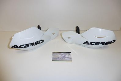 Handprotektoren Uniko Handschutz Protektoren handguards Enduro Cross wei?-sw