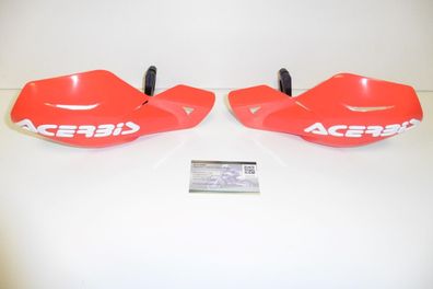 Handprotektoren Uniko Handschutz Handschützer handguards passt an Honda rot-weiß