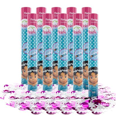 Party Factory `Heidi´ Party Popper 10er Set, 40 cm Konfettikanone mit bunt schimmernd