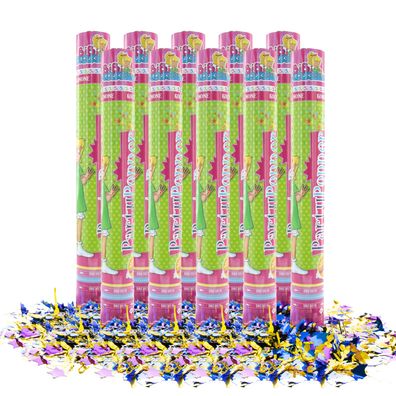 Bibi Blocksberg Party Popper 10er Set 40 cm Konfettikanone Metallic Konfetti Kinderge