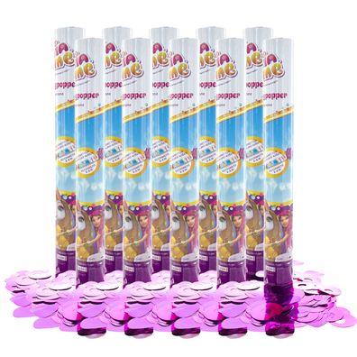 Party Factory `Mia and Me´ Party Popper 10er Set, 40 cm Konfettikanone mit bunt schim