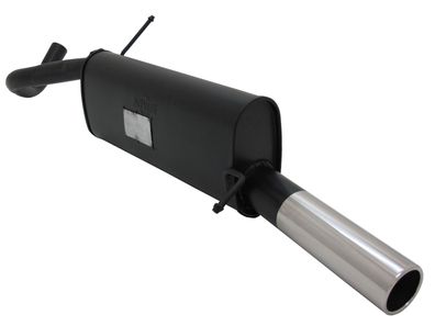 NOVUS Sportauspuff Endschalldämpfer 1x76mm passend für VW Polo 6R mit R-Heck