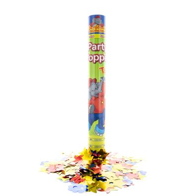 Benjamin Blümchen Party Popper 40 cm Konfettikanone Metallic Konfetti Kindergeburtsta
