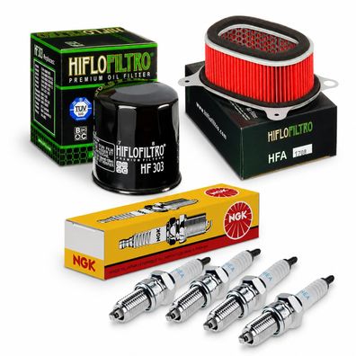 Wartungssatz Ölfilterset Zündkerzen spark splug passt an Honda Xrv 750 93-03