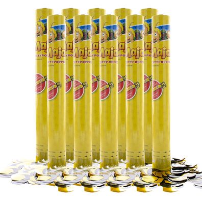 Biene Maja Party Popper 10er Set, 40 cm Konfettikanone Metallic Konfetti Kindergeburt