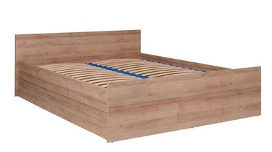 Bett Cosmo Co14 Bettgestelle mit Lattenrost 140 x 200 cm Riviera Eiche