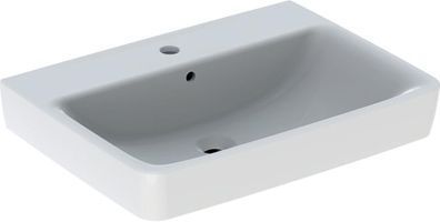 Geberit Waschtisch Renova Plan mit Hahnloch, mit ÜL 650x480mm weiß