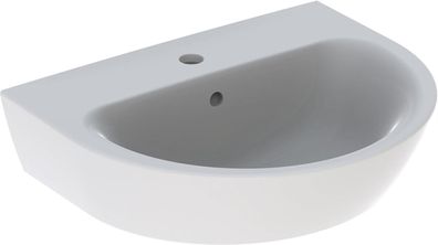 Geberit Waschtisch Renova mit HL mittig, mit ÜL 550x450mm weiß
