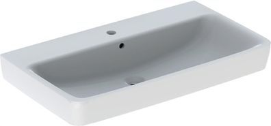 Geberit Waschtisch Renova Plan mit Hahnloch, mit ÜL 850x480mm weiß
