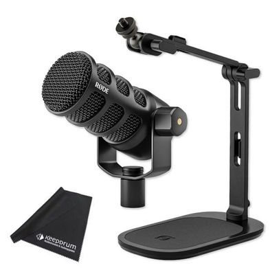 Rode Mikrofon Podmic USB mit DS-3 Tisch-Stativ und Tuch