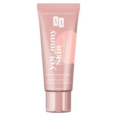 AA Yoummy Hautpfirsich Flawless Foundation, Mikellare Foundation fuer strahlende