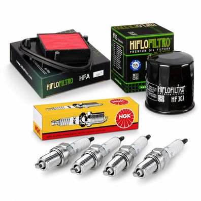 Wartungssatz Ölfilterset Zündkerzen spark splug passt an Vt 600 C Shadow 88-97