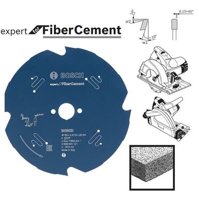 Bosch Bosch Kreissägeblatt Expert for Fibre Cement für Handkreissägen