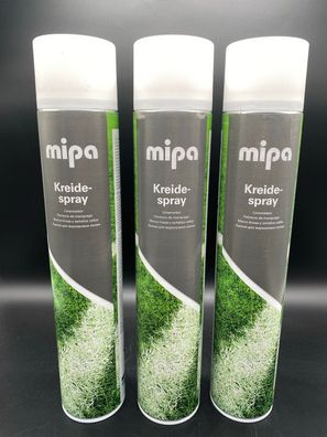 3x Mipa Kreidespray weiß 750ml Markierungsspray Sprühkreide Kreidefarbe