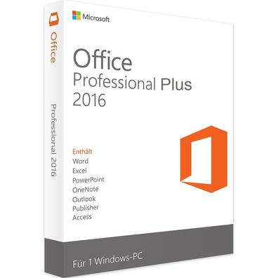Microsoft Office 2016 Professional PLUS 32/64 Bit Vollversion