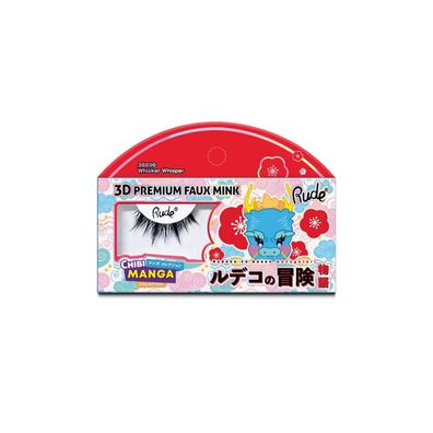 Rude Cosmetics, Chibi Manga Faux Mink - Whisker Whisper, falsche Wimpern