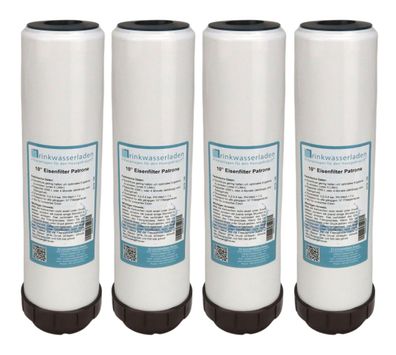 4x Eisenfilter 10" Wasserfilter für Garten, Brunnen, Pool, Iron removing cartridge