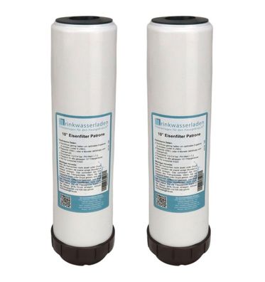 2x Eisenfilter 10" Wasserfilter für Garten, Brunnen, Pool, Iron removing cartridge
