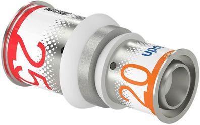 Uponor Kupplung S-Press PLUS reduziert aus Messing, verzinnt 25x20mm