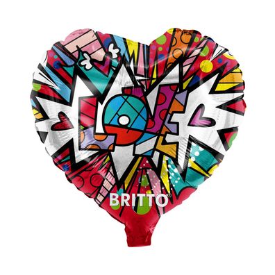Britto Folienballon - Herz ø45 cm Motiv 3