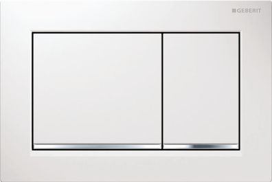 Geberit Betätigungsplatte Omega30 f 2-Mengen-Ausl. we - hochgl. VC - weiß