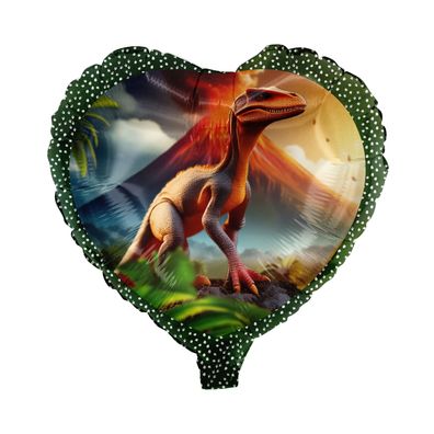 Folienballon Dino Realistisch Herz Ø 45 cm