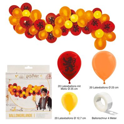Harry Potter Ballongirlande Set 60-teilig Zauberer Kinder-Party Raumdeko rot orange g