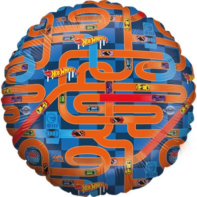 Hot Wheels Folienballon rund ø45 cm blau orange