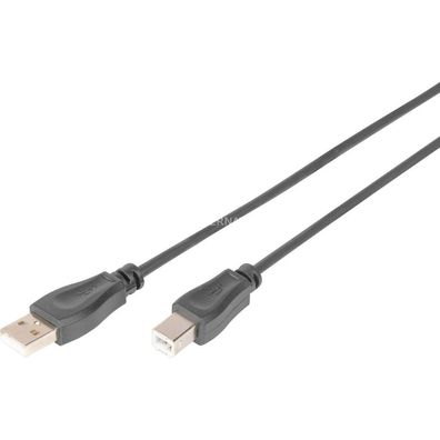 Digitus USB 2.0 Anschlusskabel, 1,8m, schwarz