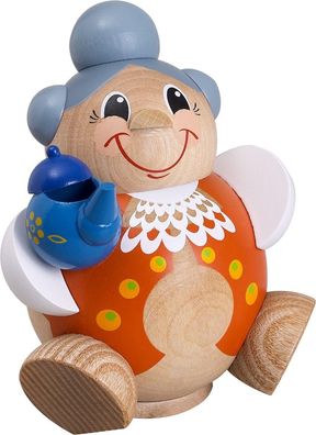 Kugelräuchermann Oma HxBxT = 11x9x8cm NEU Räuchermann Schnee Rauchmann