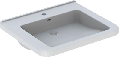 Geberit Waschtisch Renova Comfort unterfhb. m Hahnloch m ÜL 650x550mm weiß