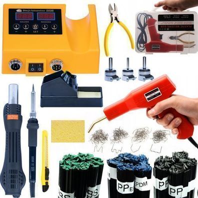 Rosfix Set Kunststoffschweißgerät OH660 – 660W 2in1 mit 300g Draht & Tacker