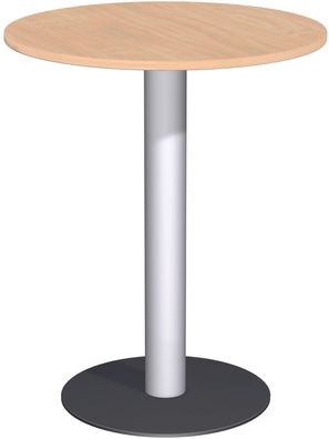 Konferenztisch Tellerfuß, Kreisform, feste Höhe, D-900x1100, Buche