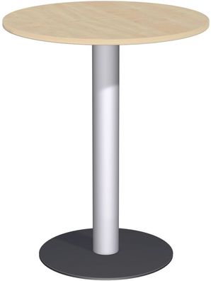 Konferenztisch Tellerfuß, Kreisform, feste Höhe, D-900x1100, Ahorn