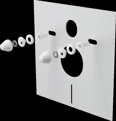 alcadrain Schallschutz für Wand-WC und Bidet mit Zubehör und Weißabdeckung