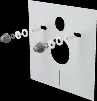 alcadrain Schallschutz für Wand-WC und Bidet mit Zubehör und Chromabdeckung