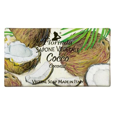 Florinda, Cocco, Vegan, reinigend und feuchtigkeitsspendend, Duftseifenriegel, 100 g