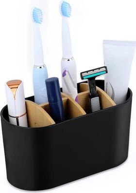 Badezimmer Zahnputzbecher Bambus - Zahnbürstenhalter und Zahnpastahalter