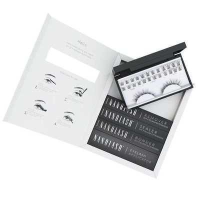 Nanolash Professional Wimpernverlängerung Set, 36 Stück (10-14mm) + Bonder, Seal