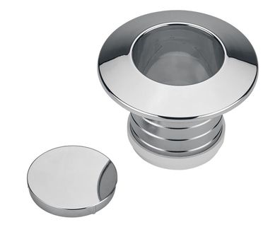 Wasserzähler Schubrosette mit Blinddeckel, chrom passend zu KOAX, Metrona 307/1, Metr
