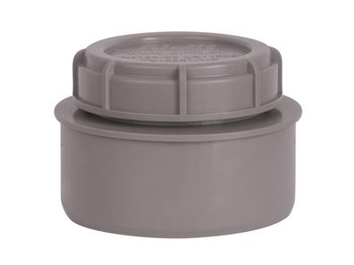 airfit Endstopfen DN 110mit Schraubverschlusskappe, grau
